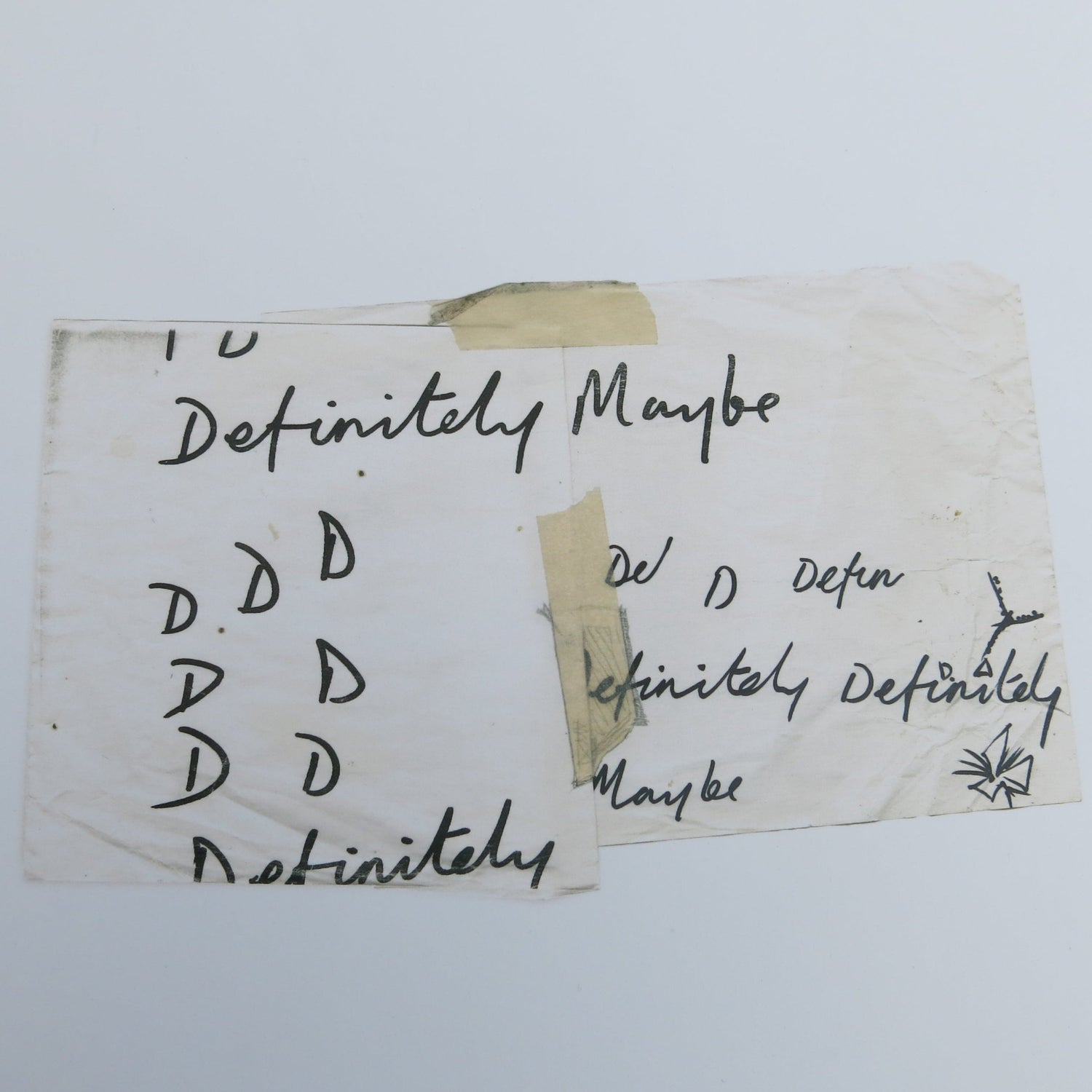 Oasis 'Definitely Maybe' 1994 Album Script Embossed A3 Print