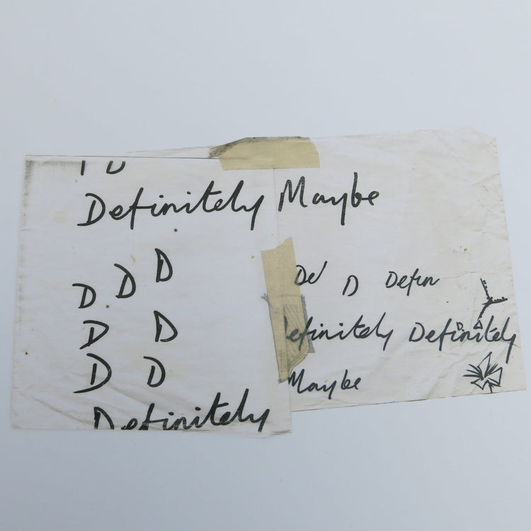 Oasis 'Definitely Maybe' 1994 Album Script Embossed A3 Print