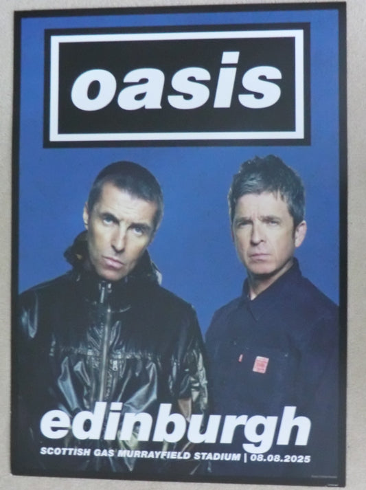 Oasis live'25 8th August 2025 Edinburgh Lithograph Poster